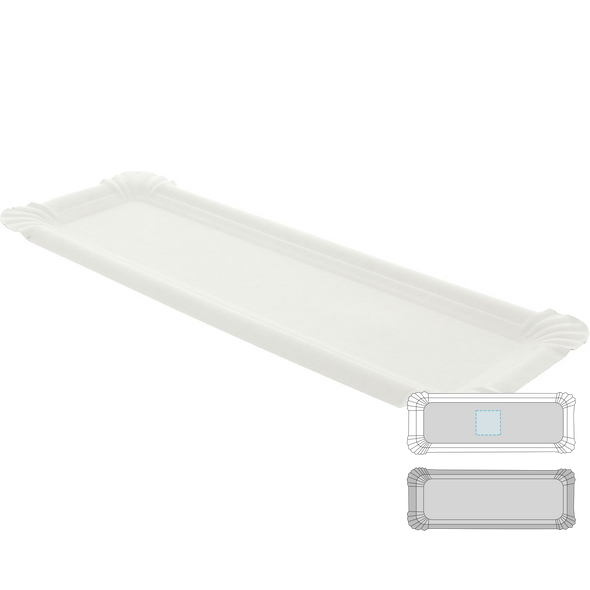 Tray for Dog or Burger White Cardboard